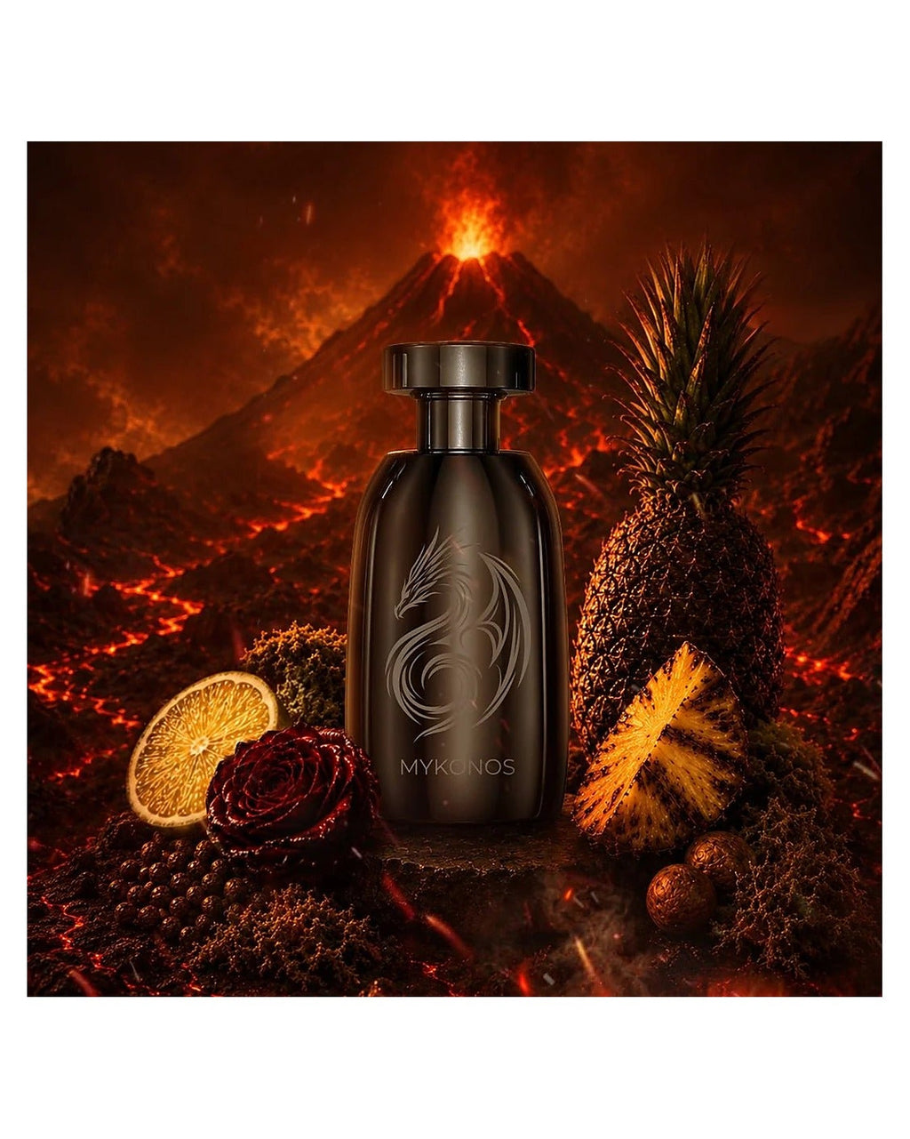 Mykonos Inferno Extrait de Parfum (100ml) – Eaux de Parfum, verpakking