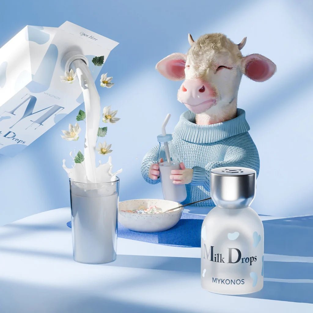 Mykonos Milk Drops (50ml) – Eaux de Parfum, zijaanzicht